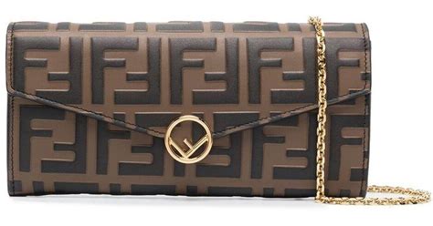 fendi continental wallet on chain|women's wallets on chain.